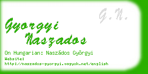 gyorgyi naszados business card