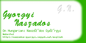 gyorgyi naszados business card